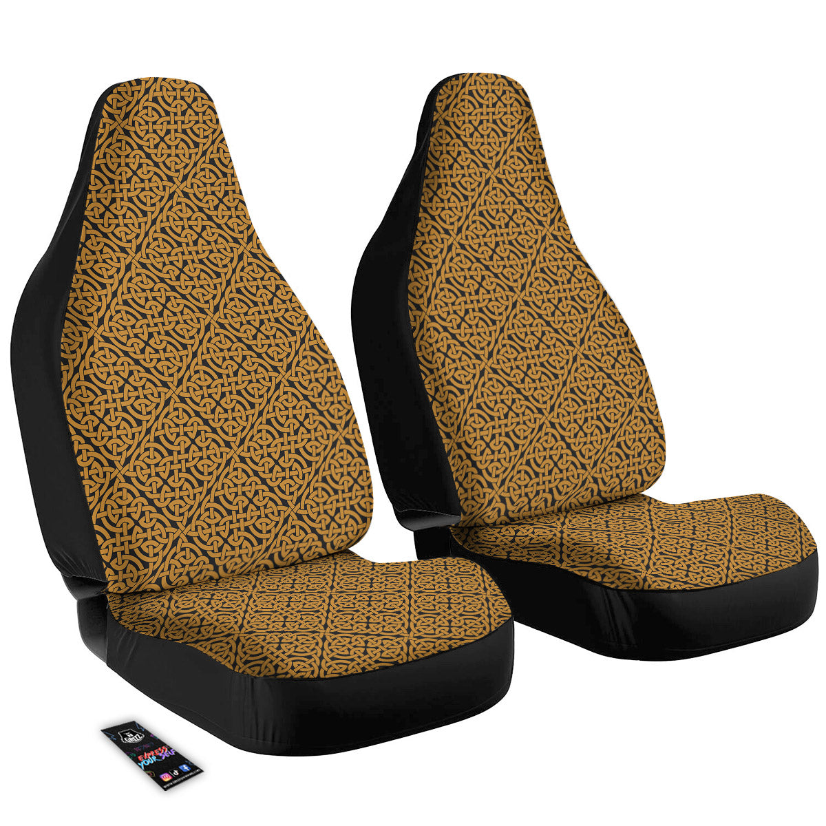 Celtic Knot Print Pattern Car Seat Covers-grizzshop