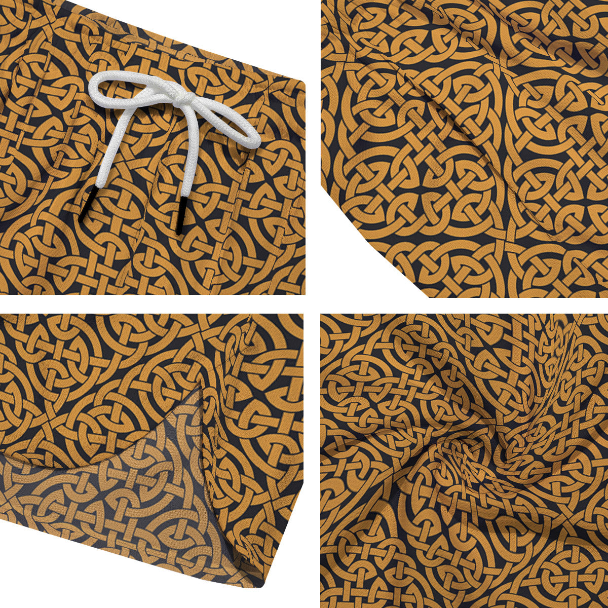 Celtic Knot Print Pattern Men's Running Shorts-grizzshop