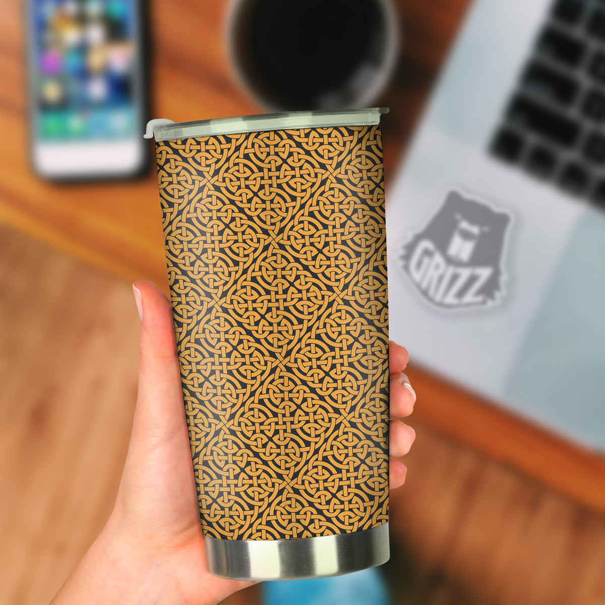 Celtic Knot Print Pattern Tumbler-grizzshop