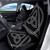 Celtic Knot White And Black Print Car Seat Covers-grizzshop