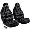 Celtic Knot White And Black Print Car Seat Covers-grizzshop