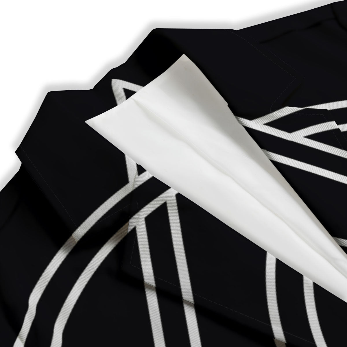Celtic Knot White And Black Print Women's Blazer-grizzshop