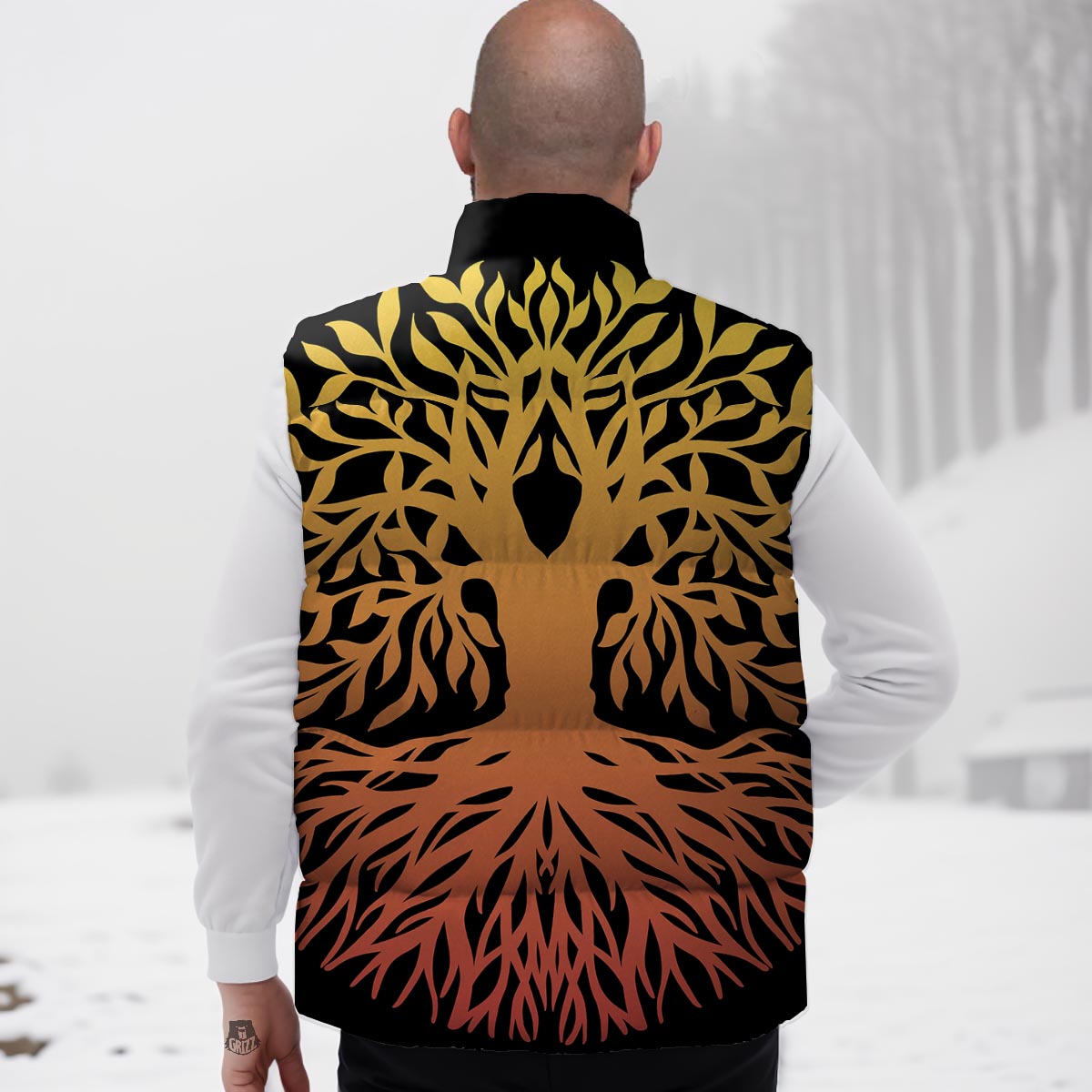 Celtic Symbol Tree Of Life Print Down Vest