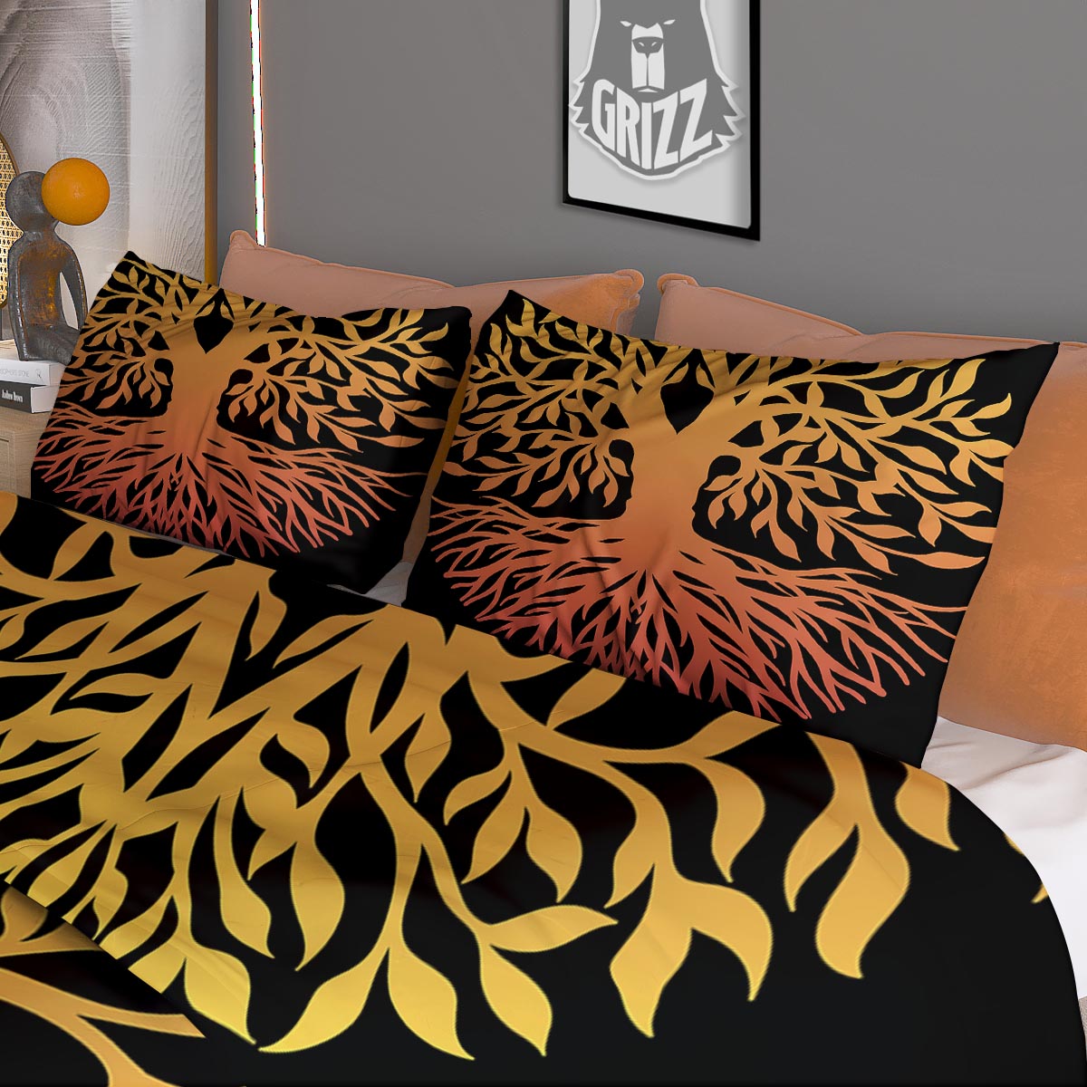 Celtic Symbol Tree Of Life Print Duvet Cover Bedding Set