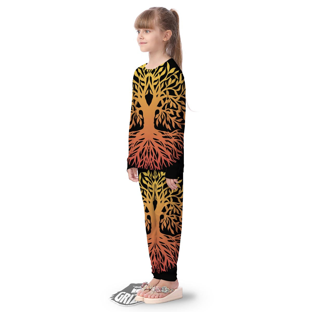 Celtic Symbol Tree Of Life Print Kid's Pajamas-grizzshop