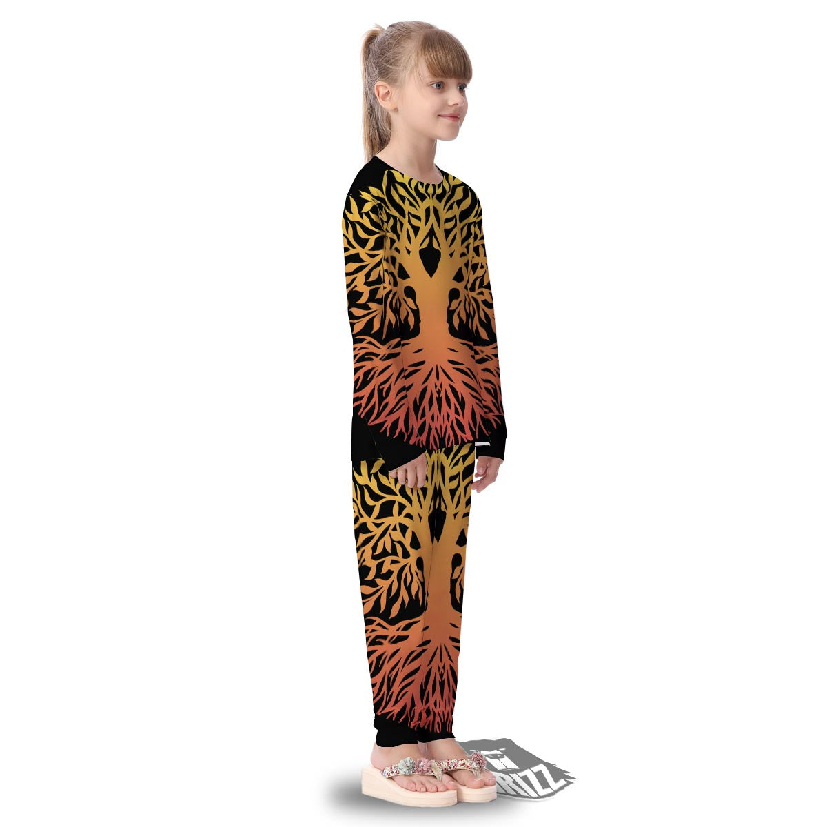 Celtic Symbol Tree Of Life Print Kid's Pajamas-grizzshop