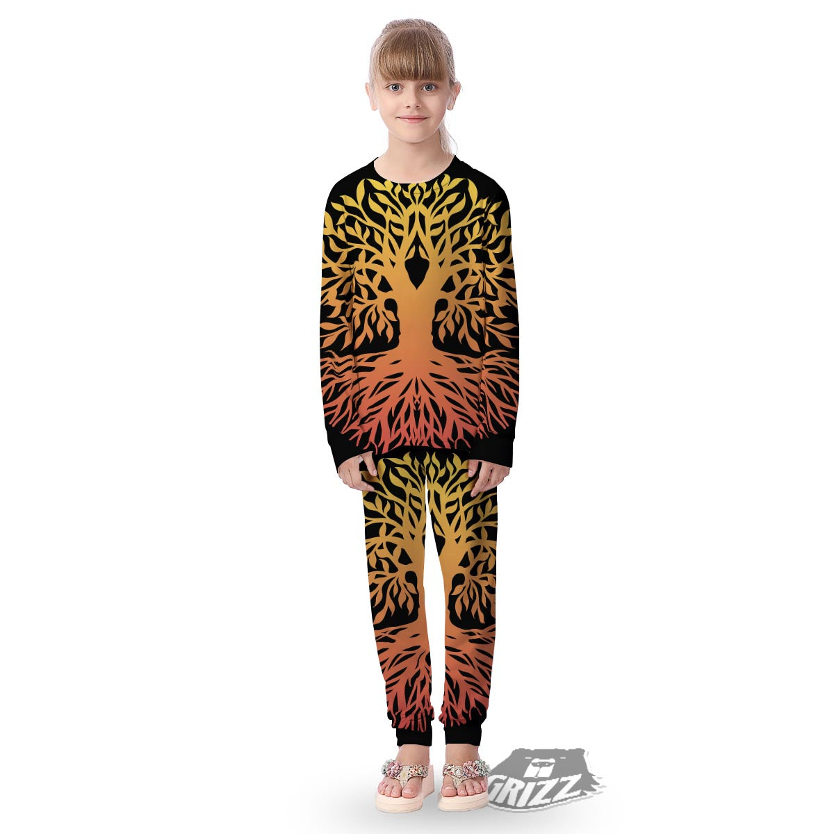 Celtic Symbol Tree Of Life Print Kid's Pajamas-grizzshop
