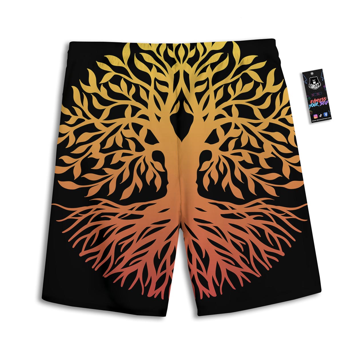 Celtic Symbol Tree Of Life Print Men's Athletic Shorts