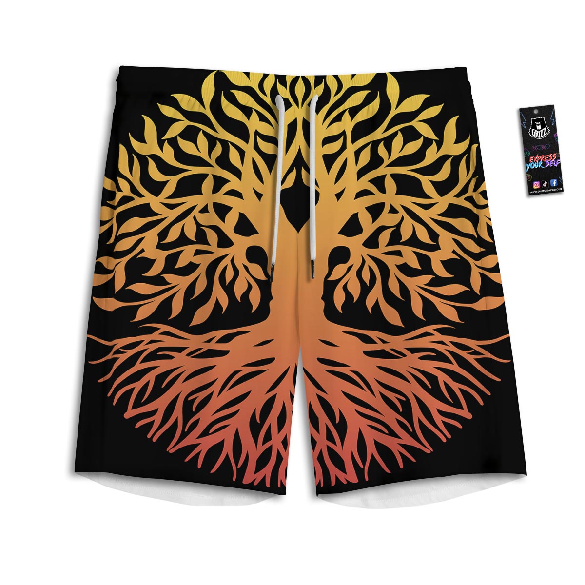 Celtic Symbol Tree Of Life Print Men's Athletic Shorts
