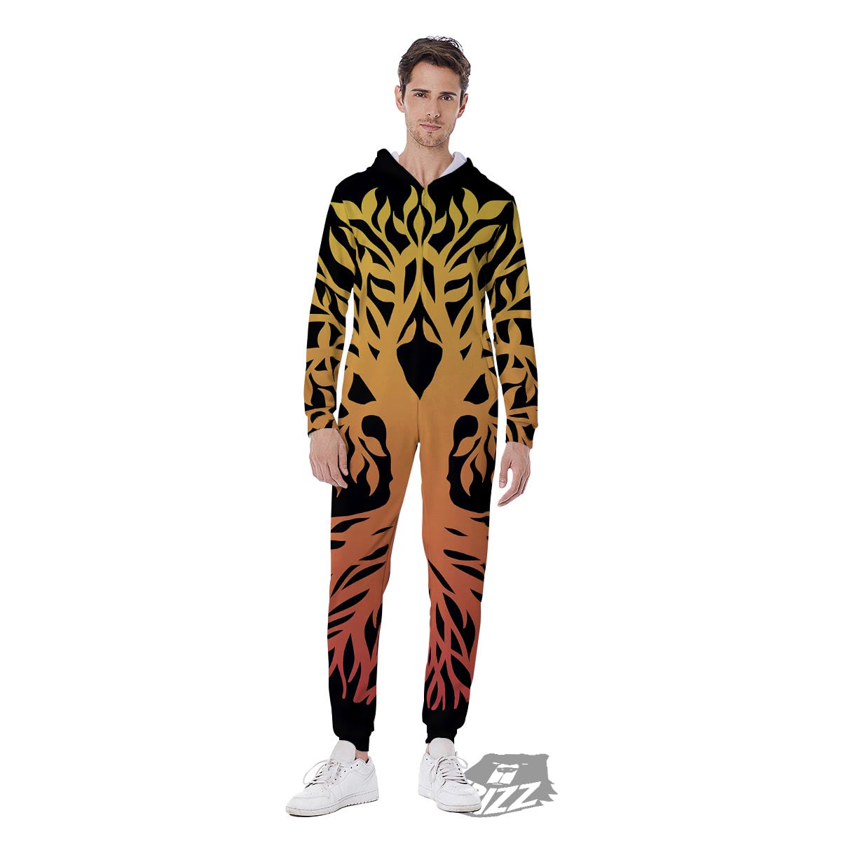 Celtic Symbol Tree Of Life Print Men's Jumpsuit-grizzshop