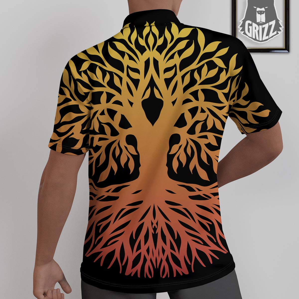Celtic Symbol Tree Of Life Print Untucked Shirts-grizzshop