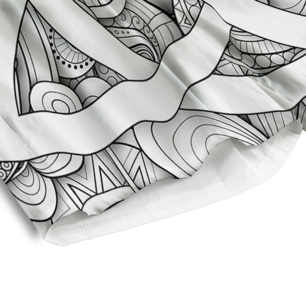 Celtic Trinity Knot White Symbol Print Men's Athletic Shorts