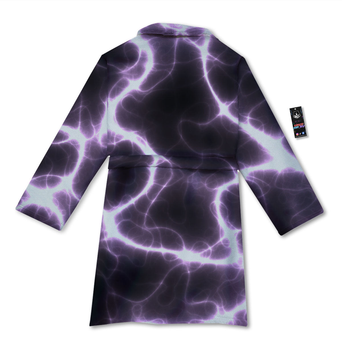 Chain Lightning Print Bathrobe-grizzshop