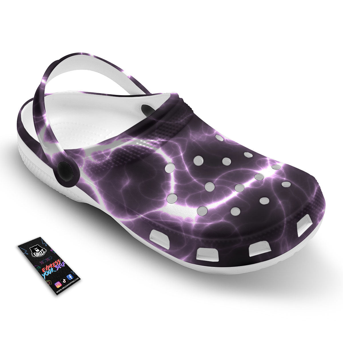 Chain Lightning Print Clog-grizzshop