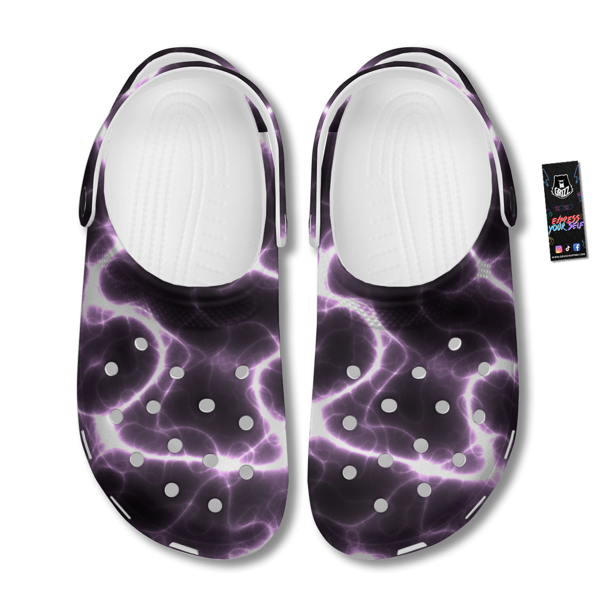 Chain Lightning Print Clog-grizzshop