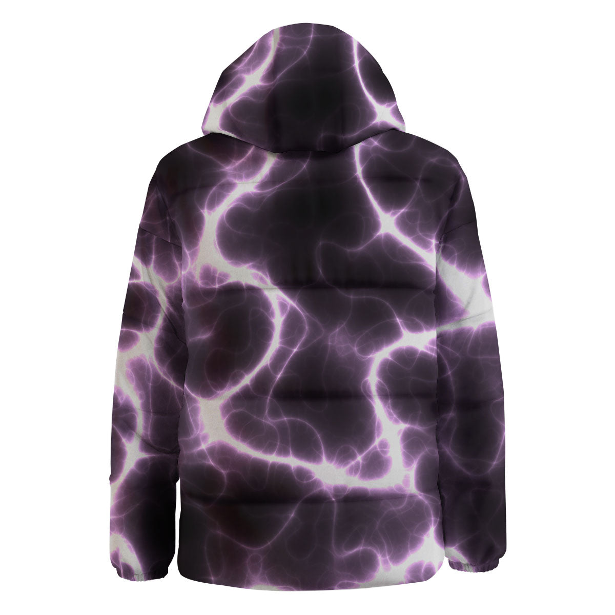 Chain Lightning Print Down Jacket-grizzshop