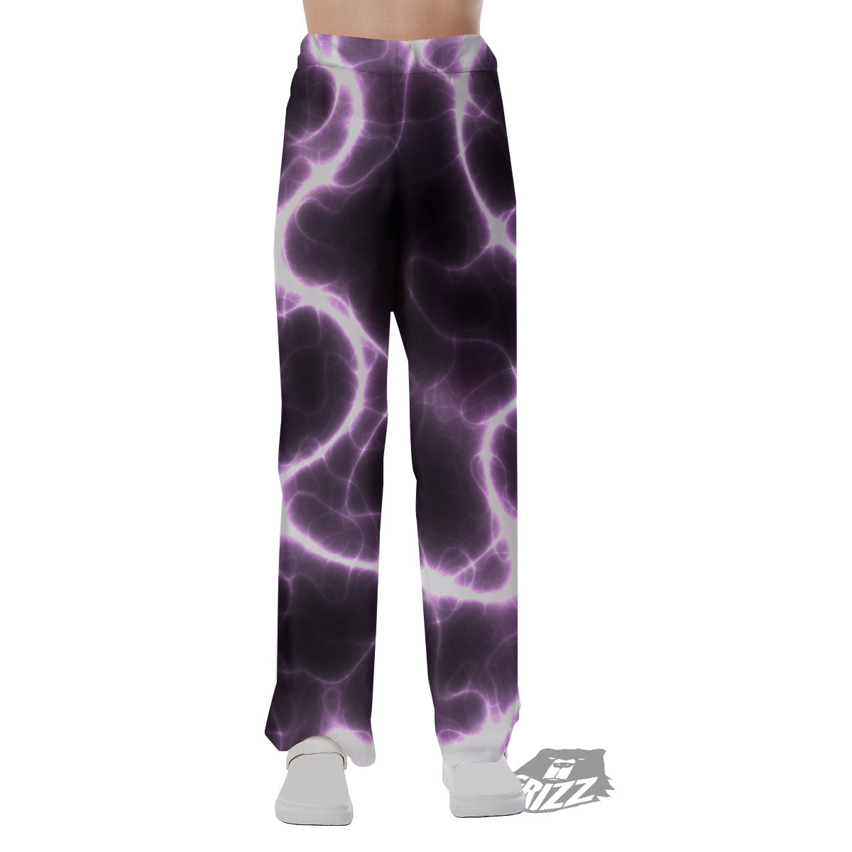 Chain Lightning Print Pajama Pants-grizzshop