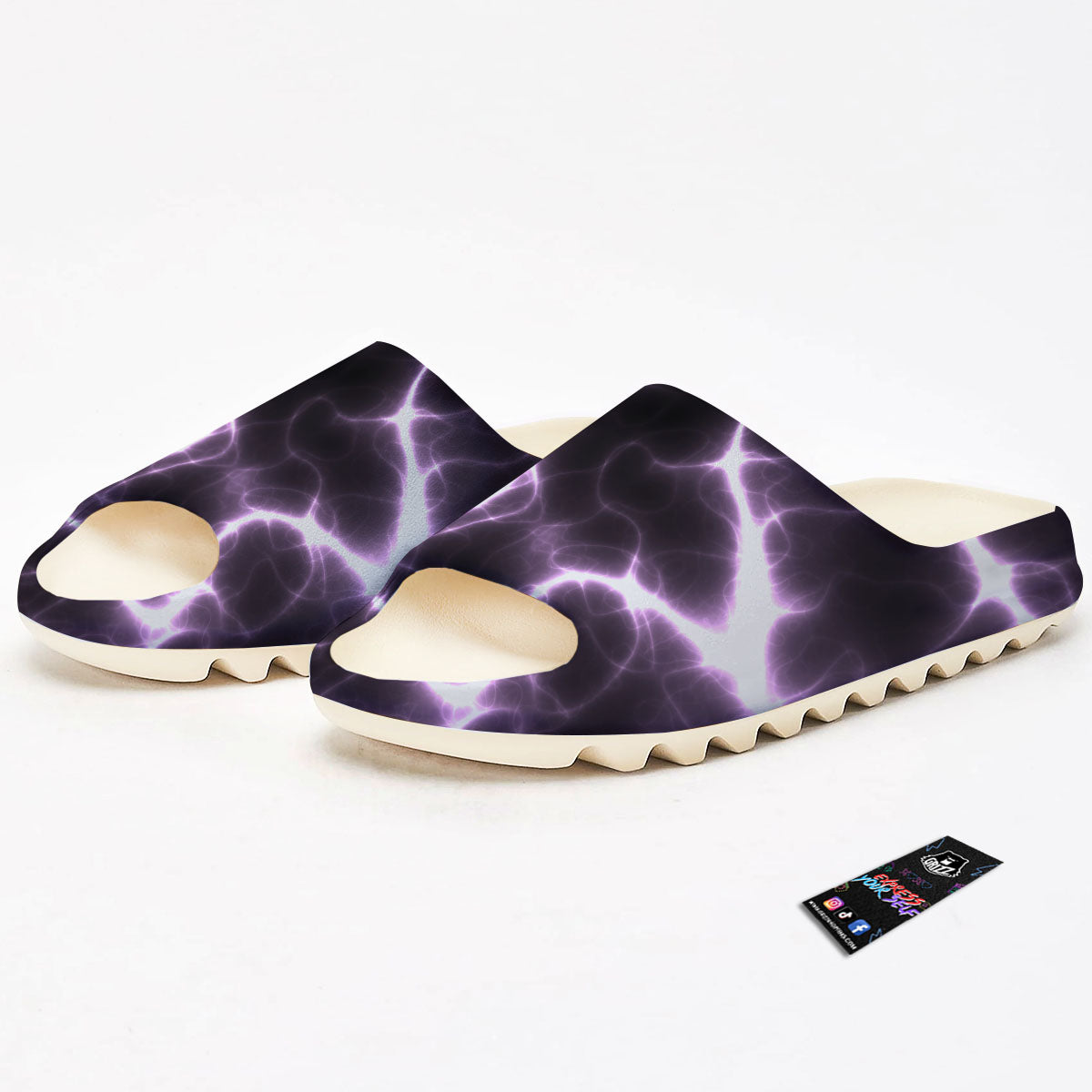 Chain Lightning Print Sandals-grizzshop
