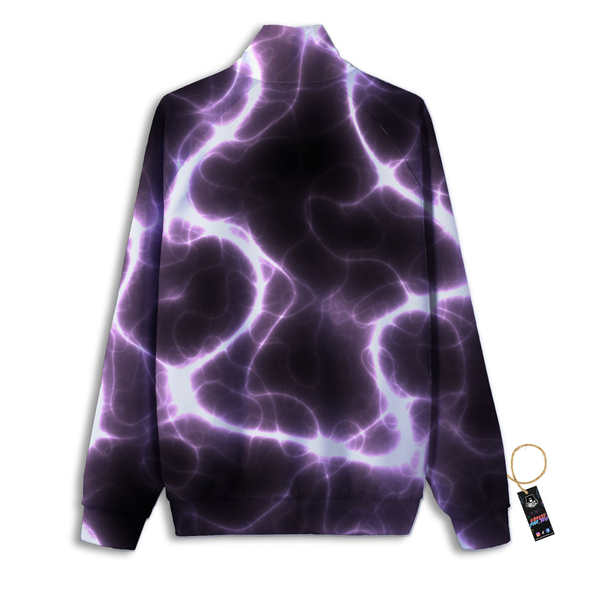 Chain Lightning Print Track Jacket-grizzshop