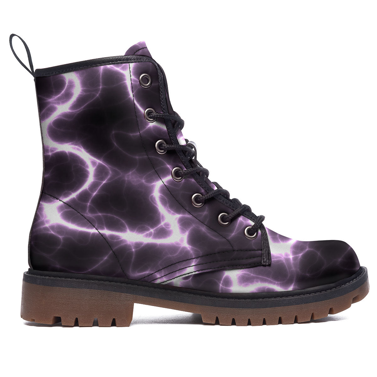 Chain Lightning Print Work Boots-grizzshop