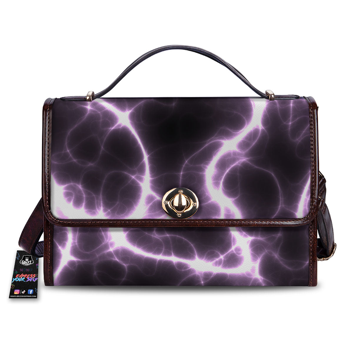 Chain Lightning Print Women's Satchel Bag