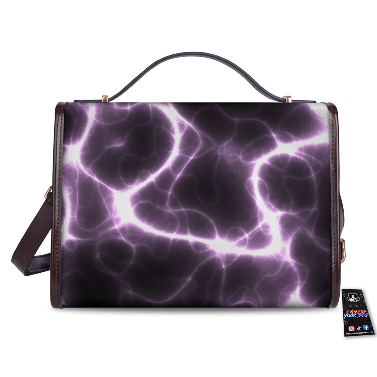 Chain Lightning Print Women's Satchel Bag