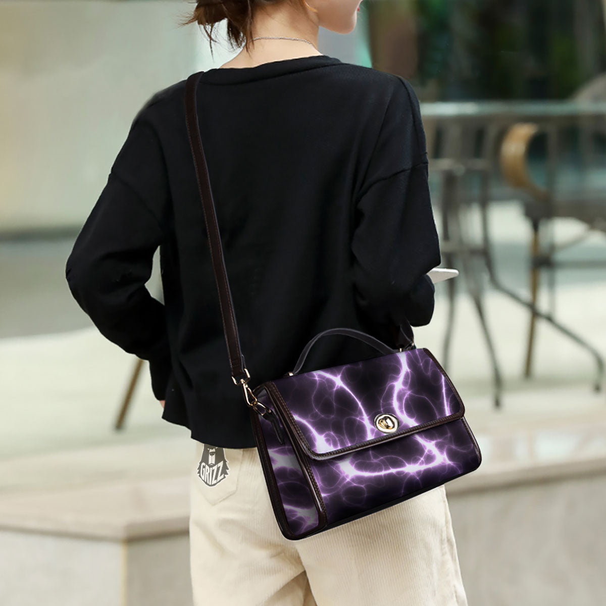 Chain Lightning Print Women's Satchel Bag