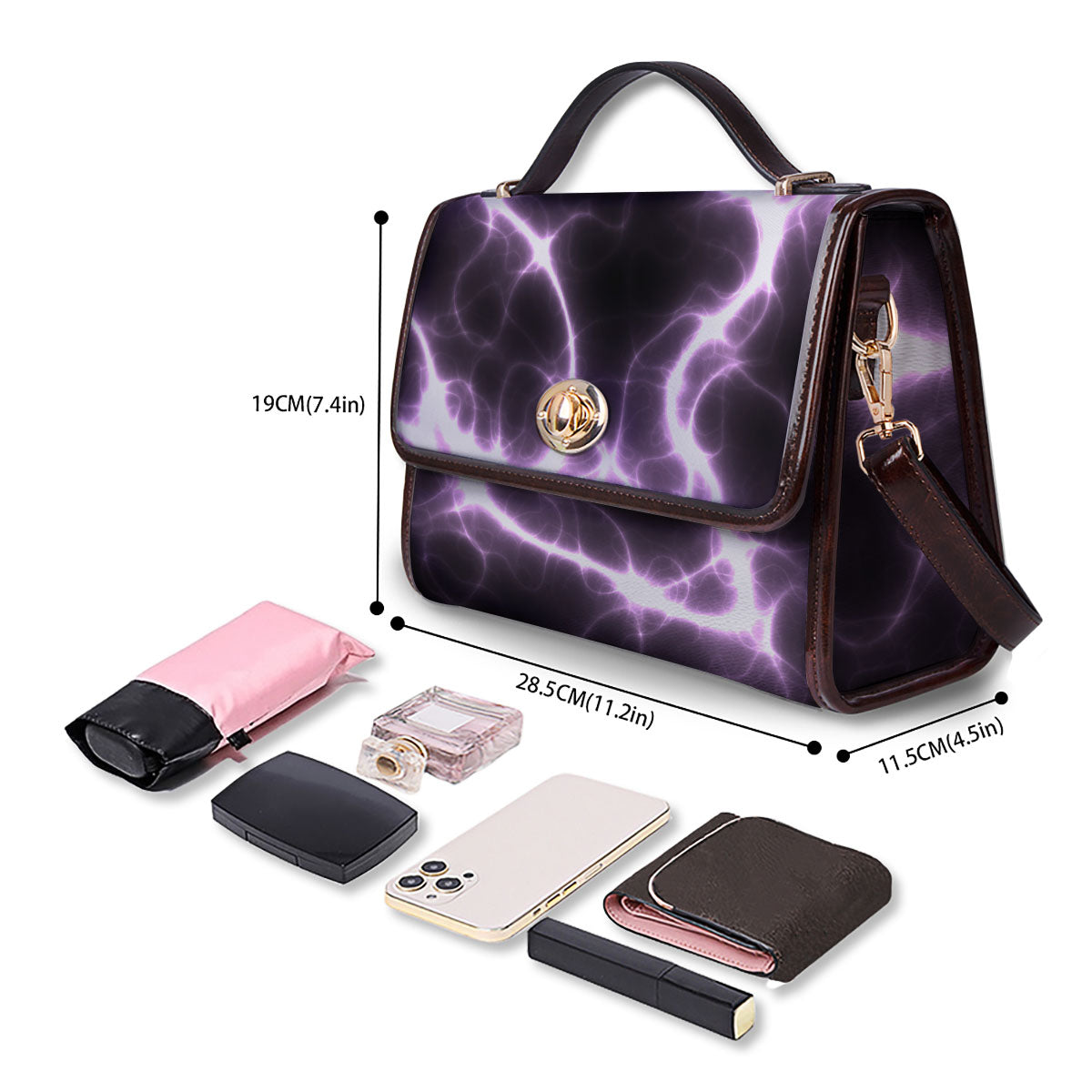 Chain Lightning Print Women's Satchel Bag