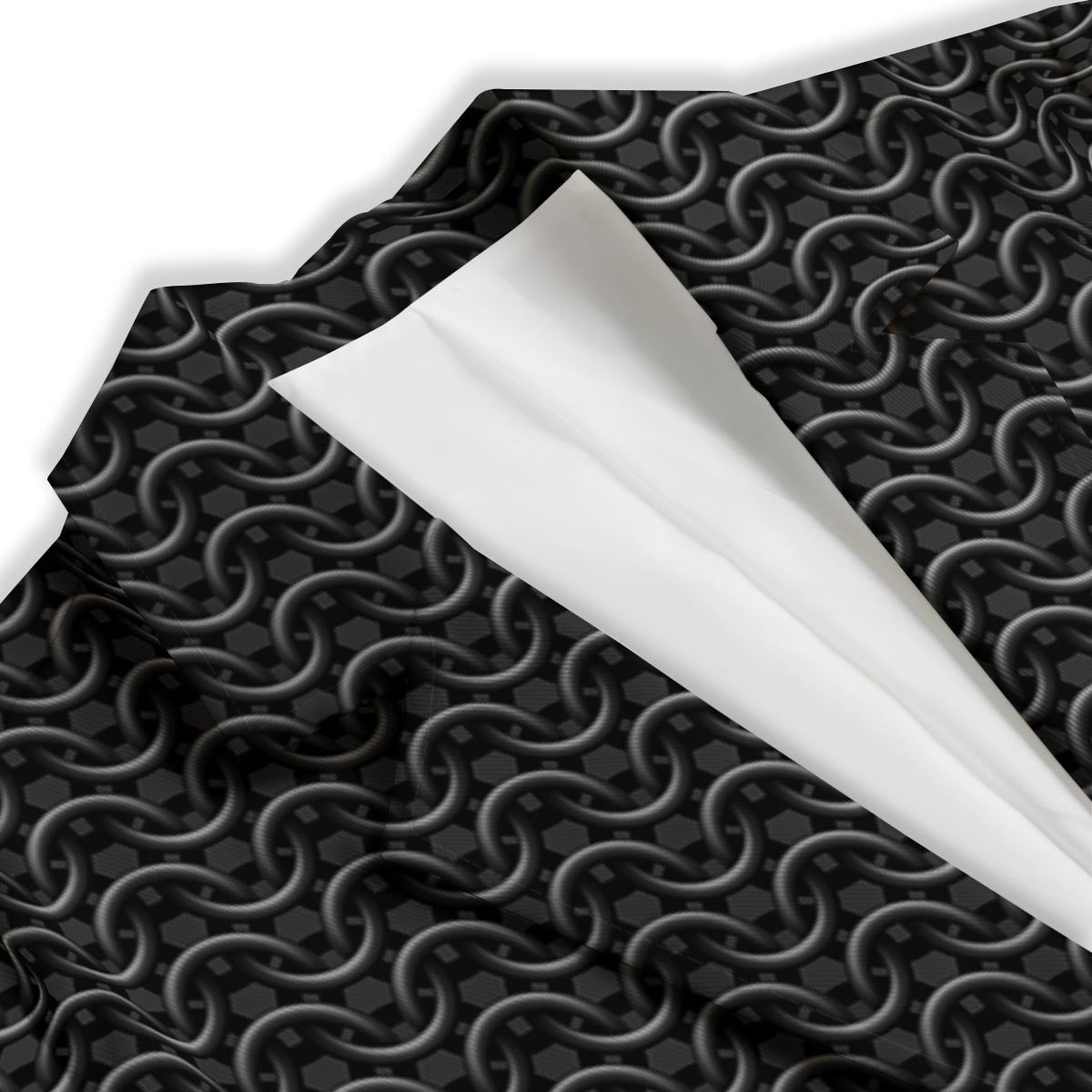 Chainmail Black Print Pattern Women's Blazer-grizzshop