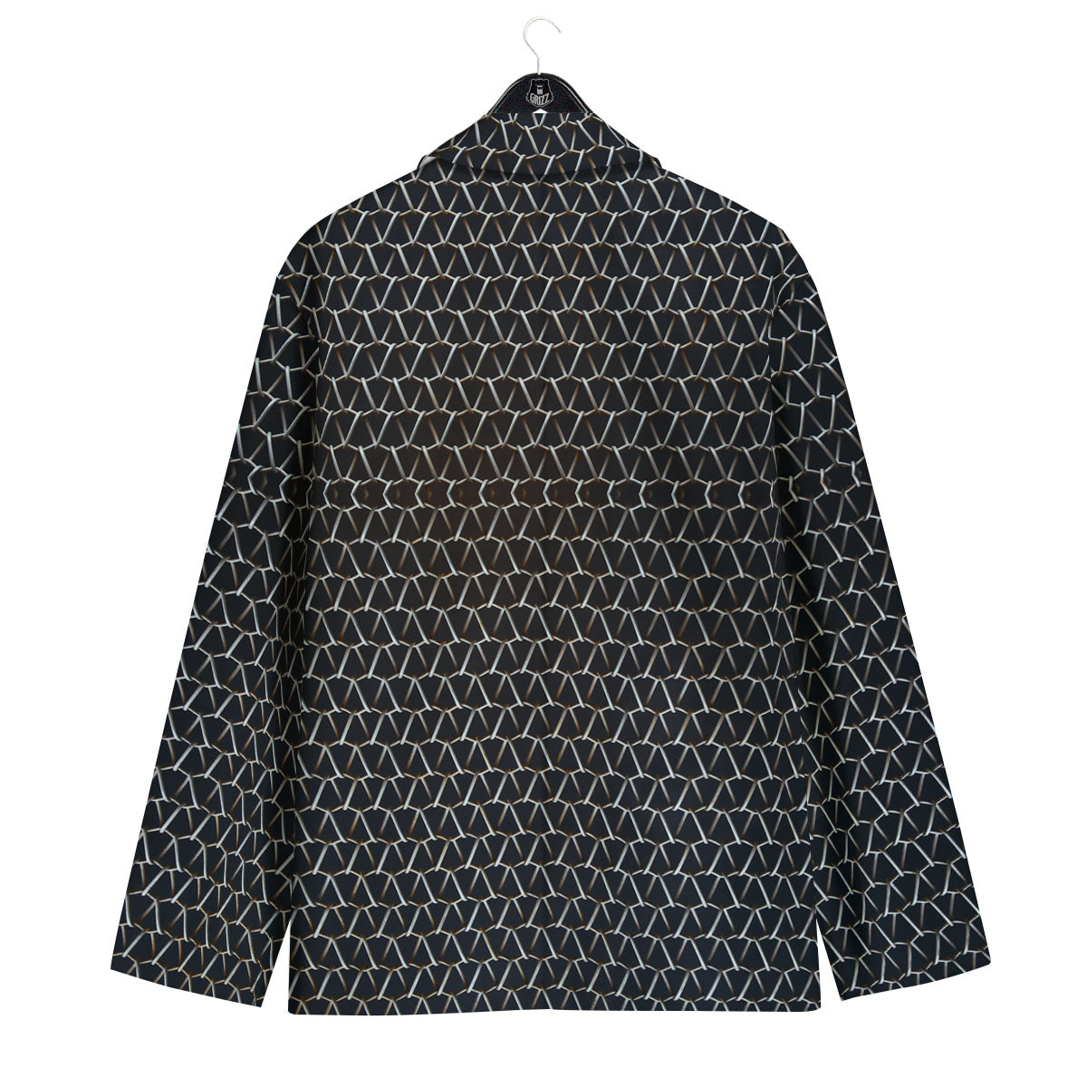 Chainmail Metal Print Pattern Men's Sport Coat-grizzshop