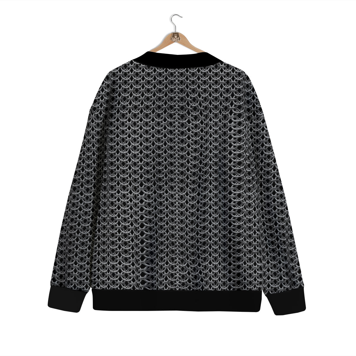 Chainmail Ring Print Cardigan-grizzshop