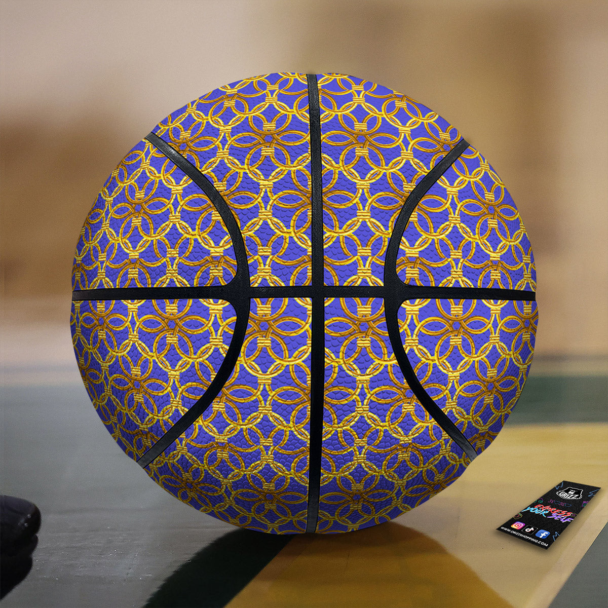 Chainmail Ring Print Pattern Basketball-grizzshop