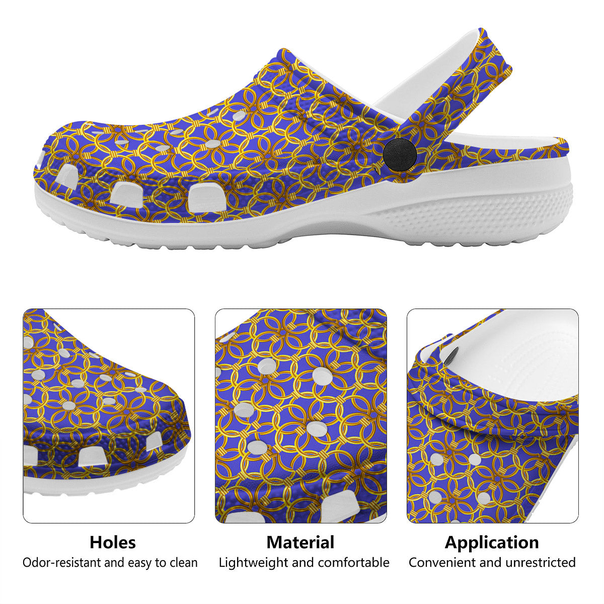 Chainmail Ring Print Pattern Clog-grizzshop