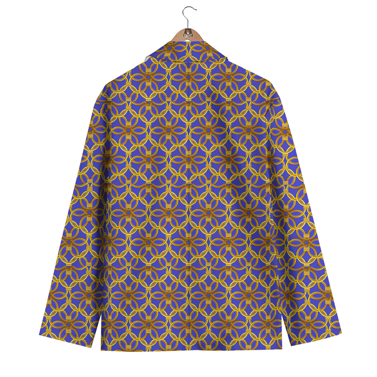 Chainmail Ring Print Pattern Men's Blazer-grizzshop