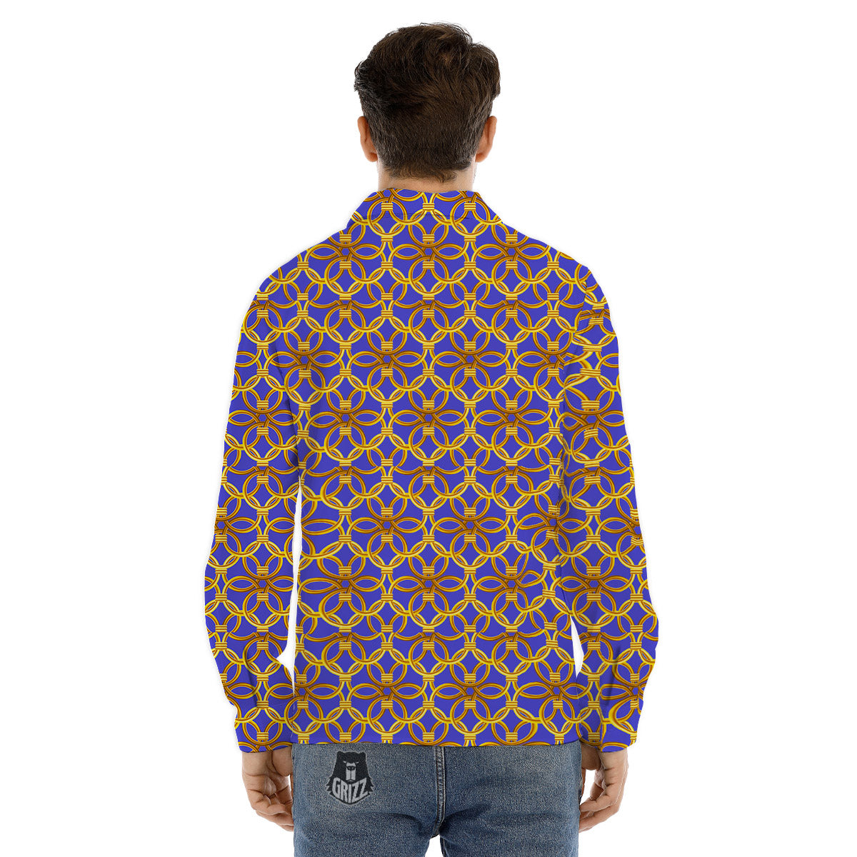 Chainmail Ring Print Pattern Men's Dress Shirts-grizzshop