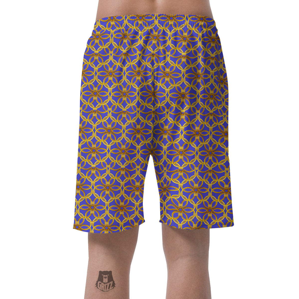 Chainmail Ring Print Pattern Men's Shorts-grizzshop