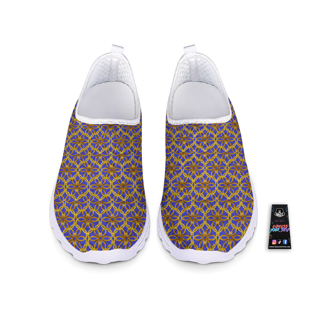 Chainmail Ring Print Pattern Nurse Shoes-grizzshop