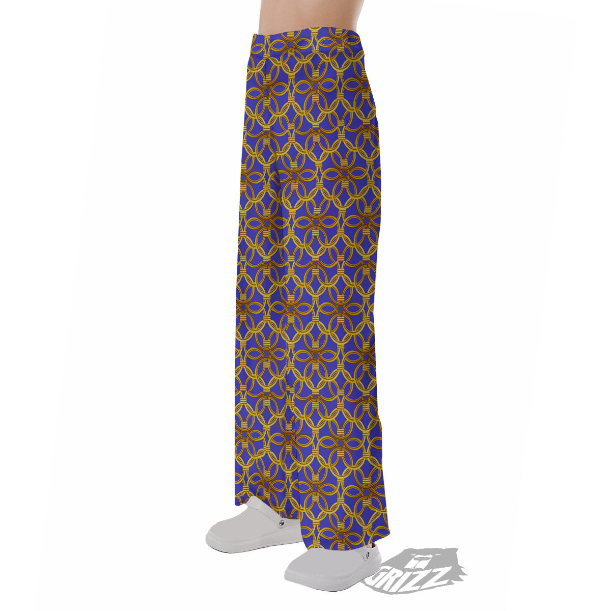 Chainmail Ring Print Pattern Pajama Pants-grizzshop