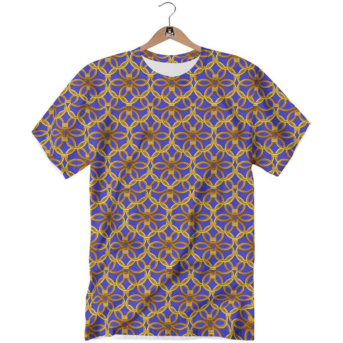 Chainmail Ring Print Pattern T-Shirt-grizzshop