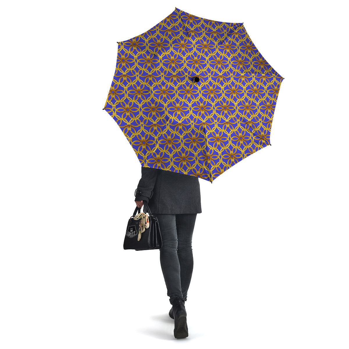 Chainmail Ring Print Pattern Umbrella-grizzshop