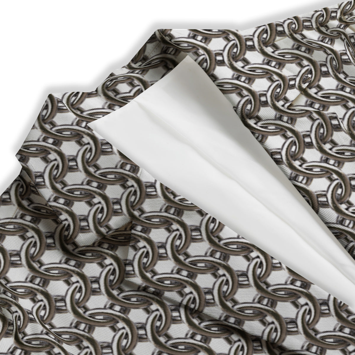 Chainmail Texture Print Women's Blazer-grizzshop