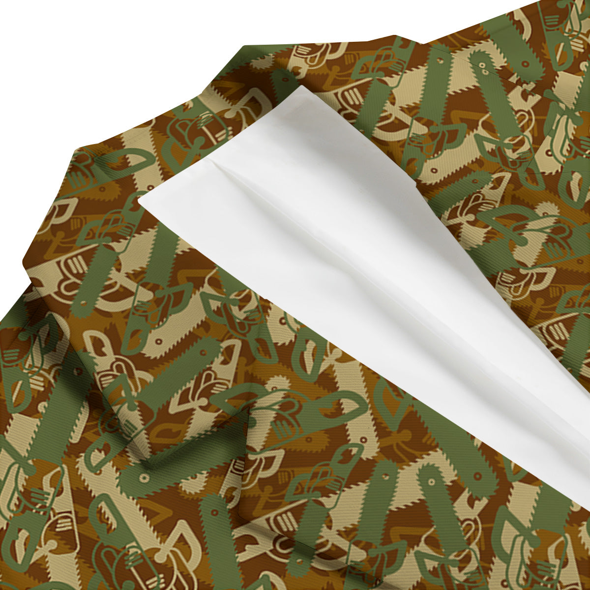 Chainsaw Camo Print Pattern Men's Blazer-grizzshop