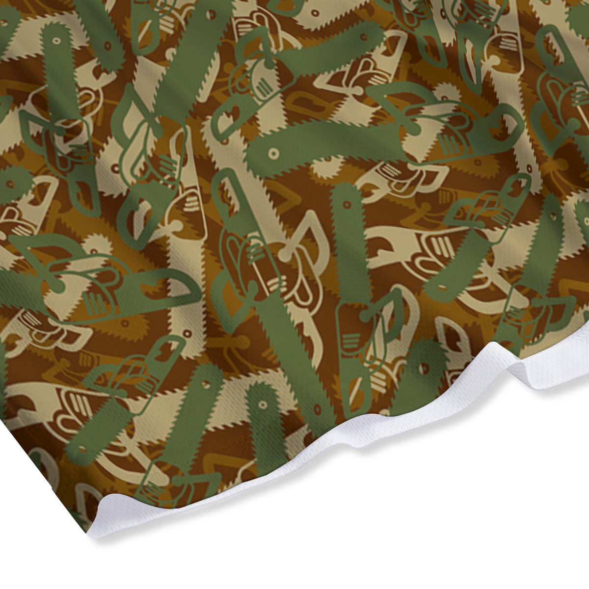 Chainsaw Camo Print Pattern Mesh Shorts-grizzshop