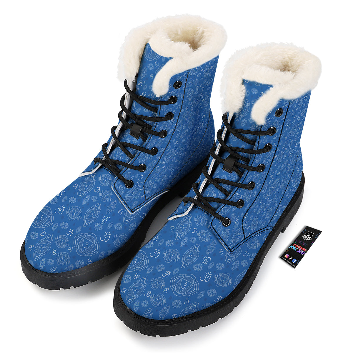 Chakra Ajna Print Pattern Winter Boots-grizzshop