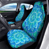 Chakra Mandala Blue Vishuddha Print Car Seat Covers-grizzshop