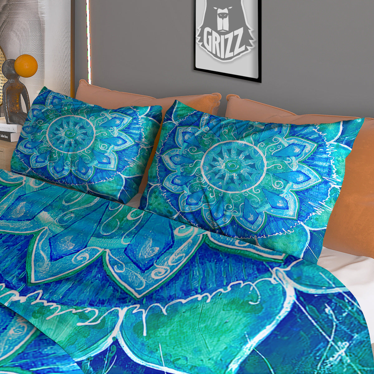 Crown Embroidery Print Pattern Duvet Cover Bedding Set