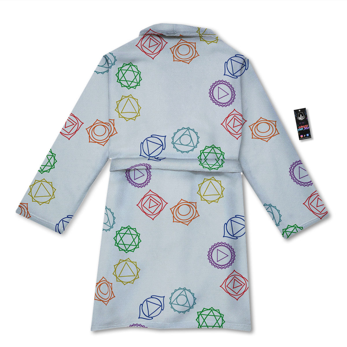 Chakra Manipura Print Pattern Bathrobe-grizzshop