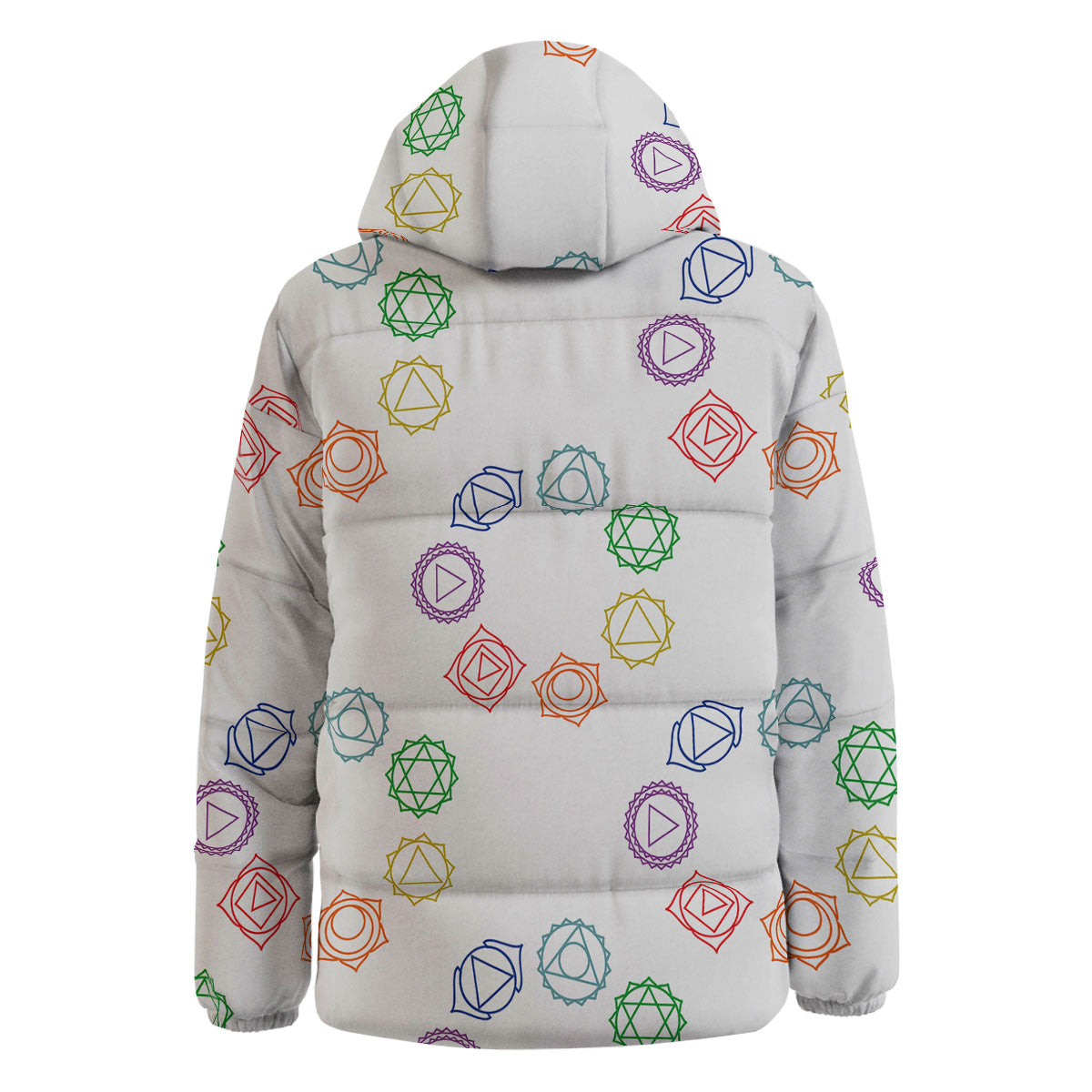 Chakra Manipura Print Pattern Down Jacket-grizzshop