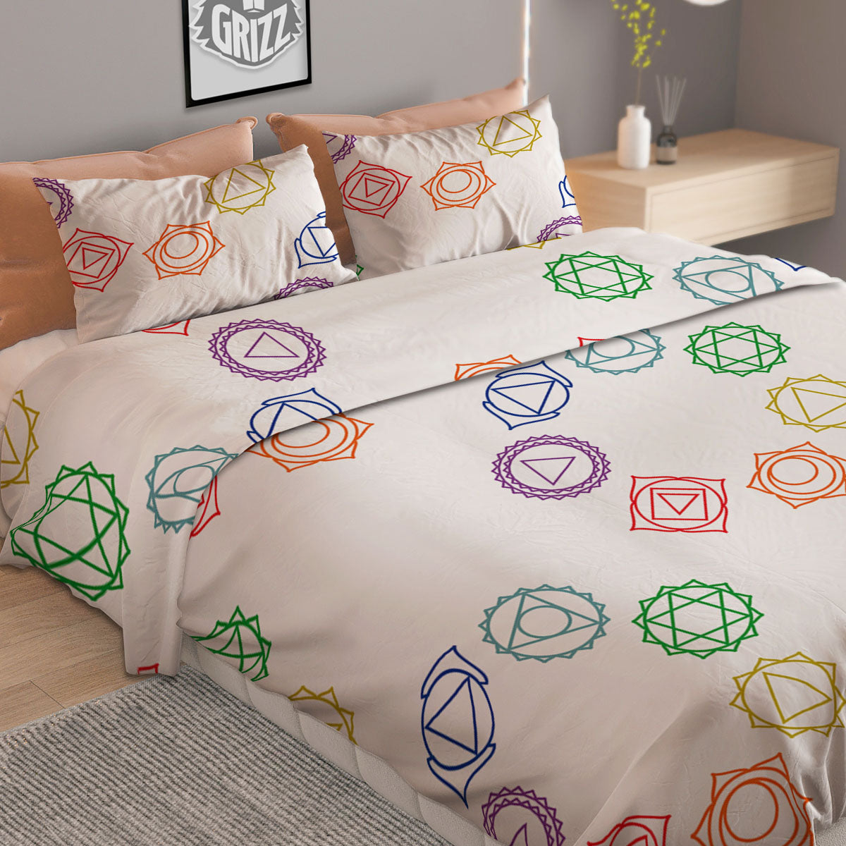 Chakra Manipura Print Pattern Duvet Cover Bedding Set