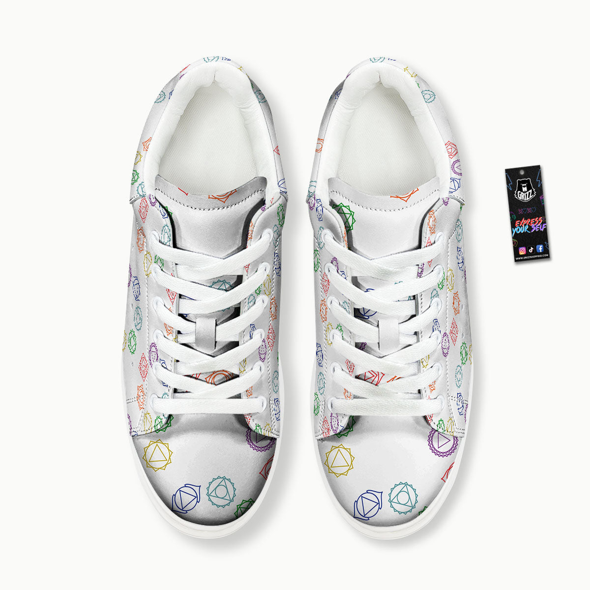 Chakra Manipura Print Pattern Platform Shoes-grizzshop